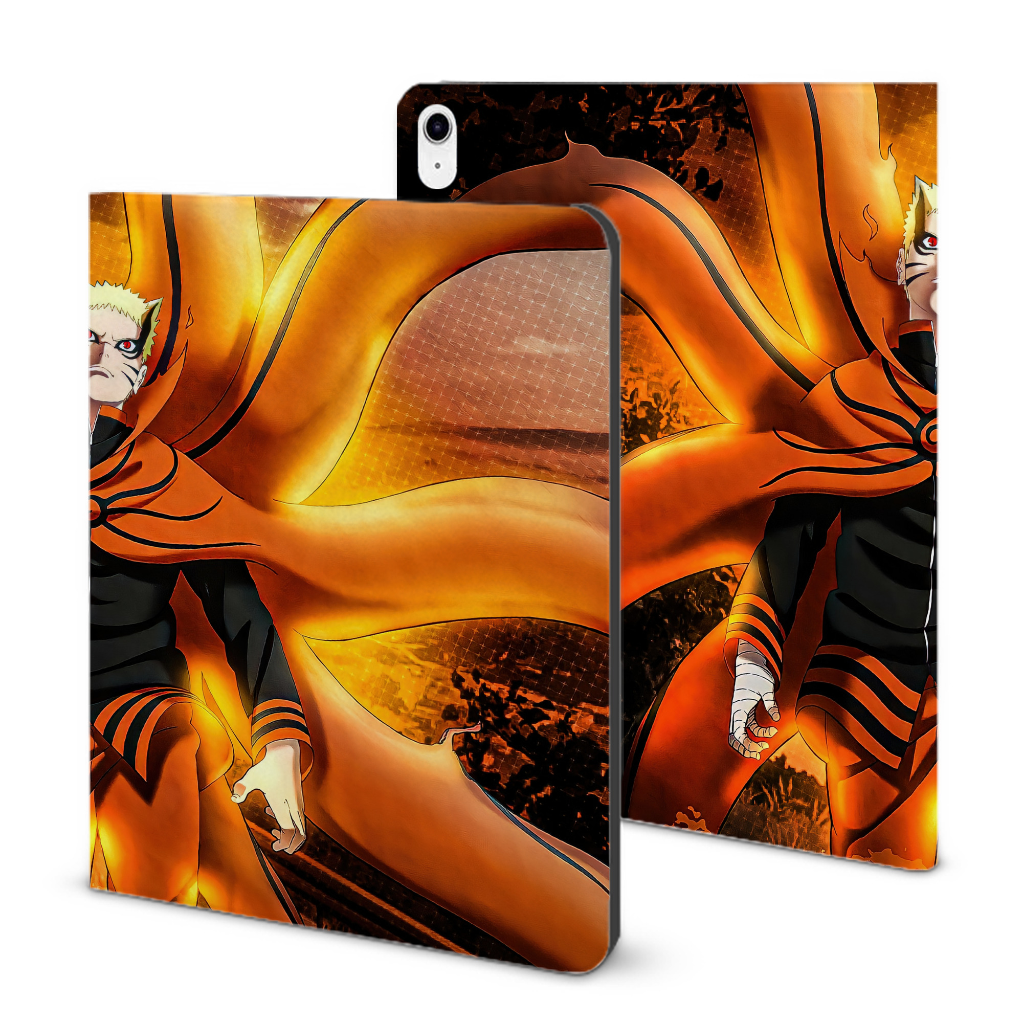 （画像用） NARUTO -ナルト- NARUTO -ナルト- 疾風伝 IPad ケース ブック型 PUレザー TPU 耐衝撃 軽量 薄型 ペン収納なし 全面保護 IPad 各モデル対応